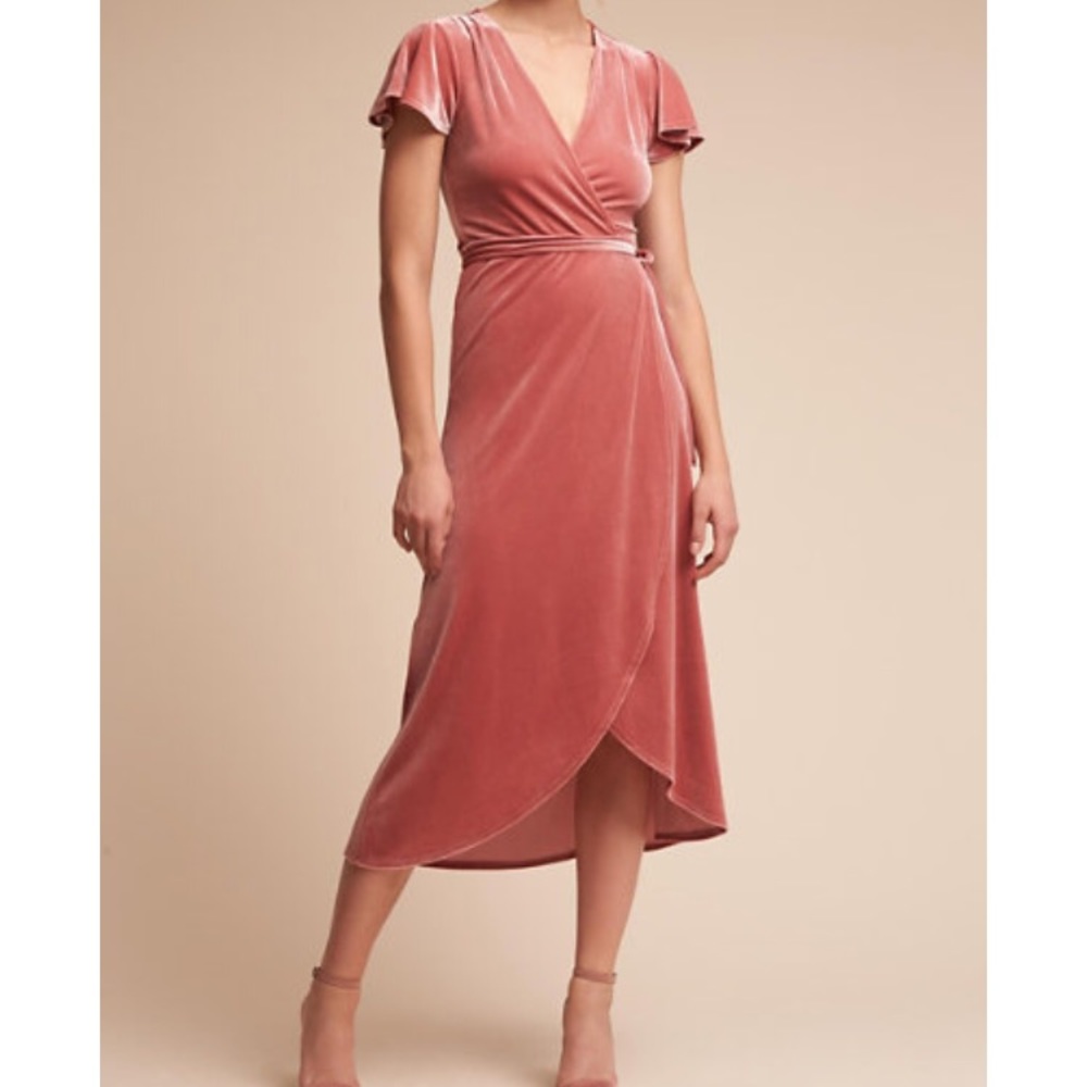 BHLDN Velvet Wrap Gown- perfect for fall wedding!